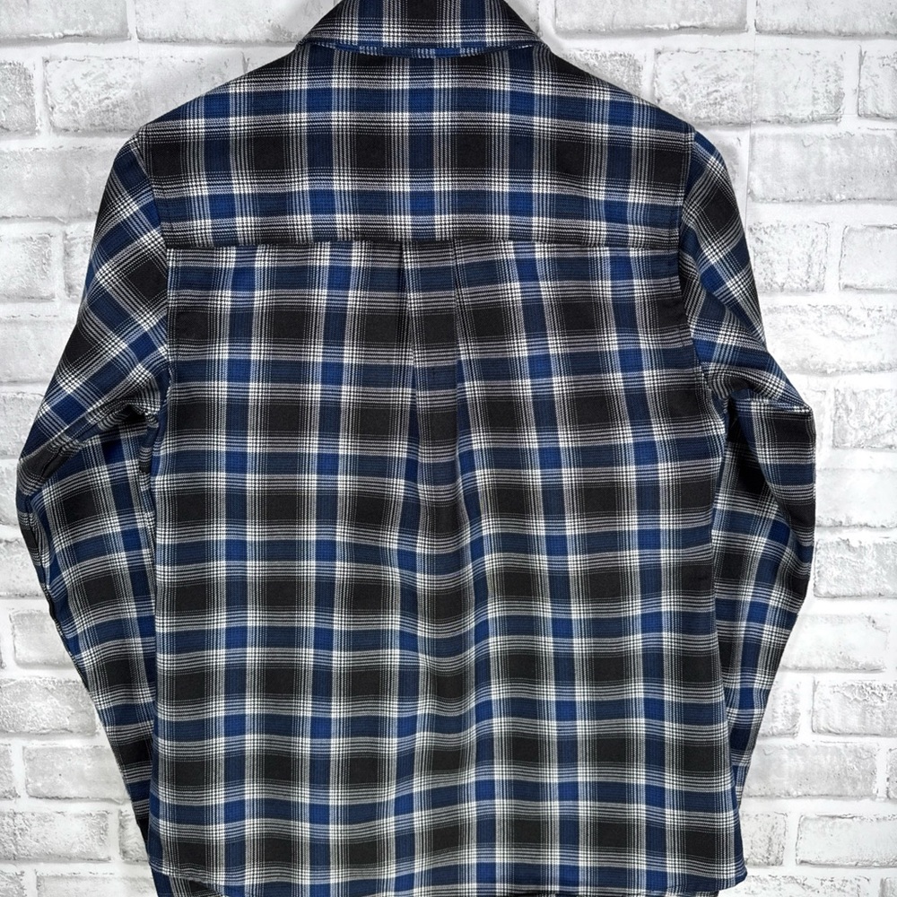 DIXXON PERFORMANCE Blue Plaid Snap Button Flannel… - image 7